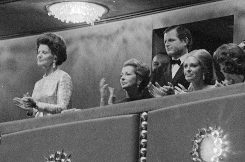 Kennedy family take center stage John F. Kennedy (1917–1963), Acting on an idea, Edward Durell Stone (1902–1978), United States National Cultural Center, Name change, Costs spiral, Ground-breaking ceremony, Building work is completed, Leonard Bernstein's 'Mass', Kennedy family take center stage, Inauguration of the Eisenhower Theater, Honoring the full spectrum of performing arts, JFK centennial year, 'Art And Ideals: President John F. Kennedy', Trump makes changes, Protest and opposition