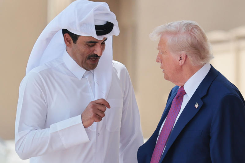 May 14 - Brokers $96B deal between Qatar Airways and Boeing May 22 - Pentagon accepts Boeing jet from Qatar for Trump, May 22 - "Big, beautiful bill" passed by House, May 21 - Announces “Golden Dome” missile defence project, May 20 - Has "excellent" call with Putin on Ukraine war, May 19 - Reacts to Biden's cancer diagnosis, May 16 - New tariff rates on the way, May 15 - Trump says US is close to nuclear deal with Iran, May 14 - Brokers B deal between Qatar Airways and Boeing, May 13 - Expedites refugee applications for white South Africans, May 13 - Donald Trump seeks 1 trillion in investments in Saudi Arabia, May 12 - Preparing to make Qatari luxury plane new Air Force One, May 12 - Trump promises historic drug price cuts, May 9 - Names Jeanine Pirro interim US attorney for DC, May 8 - Will decide on “Persian Gulf” name during Middle East visit, May 7 - Supreme Court allows ban on trans people in the military, May 6 - Hosts .5 million-per-plate dinner in Virginia, May 6 - Trump Administration Offers ,000 to Undocumented Immigrants for Voluntary Departure, May 6 - Trump and Carney meet at the White House, May 6 - Lawsuits against the Trump administration for mass layoffs at HHS, May 5 - Trump plans to reopen Alcatraz, May 5 - Trump uncertain about constitutional right to "due process", May 4 - Trump Denies Seeking Unconstitutional Third Term Despite "Trump 2028" Merchandise, Trump Stirs Controversy with AI-Generated Pope Image During Vatican Mourning Period, May 2 - Plans to revoke Harvard’s tax-exempt status, May 1 - Reassigns national security adviser Mike Waltz, April 30 - Blames Biden for shrinking US economy, April 29 - Lowest 100-day approval rating in 80 years, April 28 - Trump suggests Canadians should vote for him in election, April 25 – Trump signs executive order to step up global deep-sea mining, April 23 – Trump softens stance on China and Powell, April 22 - Trump refuses to grant migrants a trial, April 21 - Stands behind Hegseth as defense secretary, April 19 – Trump’s approval rating on economy drops to all-time low, April 17 - Criticizes Federal Reserve Chair, April 16 - Plans to overhaul the Endangered Species Act, April 15 - Trump suggests deporting US criminals to El Salvador, April 14 - Called “fully fit” by White House physician, April 9 - Pauses tariffs on everyone but China for 90 days, April 9 - Urges Americans to “BE COOL!”, April 8 - Prepared to add new tariffs on China, April 7 - Wins ruling on rapid deportations, April 7 - Hosts World Series champion Dodgers at White House, April 2 - Announces widespread reciprocal tariffs, April 1 - Administration sued by state AGs over health funding cuts, March 27 - Trump pulls Stefanik's nomination for U.N. ambassador, March 26 - Imposing tariffs on all automobiles made outside the US, March 25 - Calls group chat security leak a “glitch”, March 24 - Dismisses existing portrait of himself, praises unseen Russian picture, March 20 - Signs order to dismantle Department of Education, March 15 - Signs bill to fund government through September, March 11 - Supports Elon Musk and Tesla, March 11 - Escalates trade war with Canada, March 9 - Won’t rule out recession, March 7 - Holds crypto summit, Bitcoin price tumbles, March 4 - Gives speech to Congress, March 4 - Officially puts tariffs into effect, March 3 - Freezes military aid to Ukraine, March 2 - Announces crypto reserve, February 28 - Has tense meeting with Zelenskyy at White House, February 26 - Posts AI-generated video on Gaza transformation, February 24 - Says tariffs on Canada and Mexico will go forward, February 21 - Fires senior military leadership, February 15 - Channels Napoleon, February 12 - Speaks with Putin about ending war in Ukraine, February 10 - Imposes 25 per cent tariffs on steel and aluminum imports, February 7 - Meets with Japanese prime minister, February 5 - Bans transgender women from female sports, February 4 - States that the US will “take over” Gaza Strip, February 3 - Delays tariffs targeting Canada and Mexico, January 23 - Lays out economic vision to WEF, January 20 - Suspends sale of TikTok for 75 days, January 20 - Pardons 1,500 people involved in Jan. 6 Capitol riots, January 20 - Plans 25% tariffs for Canada and Mexico on Feb. 1, January 20 - Marco Rubio confirmed as secretary of state, January 20 - Signs first executive orders, January 20 - Sworn in as 47th president of the United States, January 19 - Pledges to release classified Kennedy and MLK records, January 18 - Launches own cryptocurrency, January 14 - Plans to create “External Revenue Service”, January 10: Planning 100-plus executive orders on day one, January 10: Receives no punishment for felony hush money conviction, January 8: Plans to designate Mexican cartels as terror organizations, January 5: Meets Italian prime minister Giorgia Meloni, December 26 - Told Wayne Gretzky to run for Canadian Prime Minister, December 25 - Tells death row prisoners to “go to hell”, December 23 - Once again looking to buy Greenland, December 22 - Threatens to regain control of Panama Canal, December 22 - Rejects claims that Elon Musk is pulling his strings, December 16 - Will not have NY hush money case dismissed, December 14 - Gets M in ABC defamation case, December 13 - Vows to end daylight saving time, December 11 - Invites Xi Jinping to attend his inauguration, December 9 - Lays out agenda in television interview, December 5 - Selects David Sacks to oversee AI and crypto, December 4 - Names Peter Navarro as top trade advisor, December 3 - Jokes about making Canada the “51st state”, December 2 - Demands release of Israeli hostages in Gaza, December 2 - Plans to travel to Paris, November 21 - Matt Gaetz withdraws from AG consideration, November 20 - Chooses Linda McMahon to be education secretary, November 19 - Picks Dr. Oz to run Medicare and Medicaid, November 16 - Attends UFC 309, November 14 - Plans to use recess appointments, November 13 - Nominates Marco Rubio as secretary of state, November 13 - Nominates Pete Hegseth as secretary of defense, November 13 - Nominates Matt Gaetz as attorney general, November 13 - Nominates Tulsi Gabbard as director of national intelligence, November 12 - Nominates Kristi Noem as his Homeland Security secretary