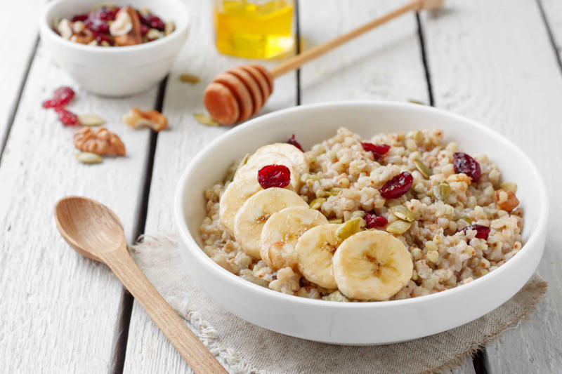 Buckwheat porridge Berry yogurt smoothie, Baked eggs skillet, Breakfast popsicle, Blender muffin, Savory breakfast bowl, Cheesy chaffles, Cucumber and salmon toast, Cheesy spinach baked eggs, Buckwheat porridge, One-cup pancakes, Banana and chia seed toast, Tofu scramble, Turkey breakfast patties, Savory oatmeal with egg, Butternut squash breakfast hash, Cranberry and hazelnut bread, Banana and oatmeal cup