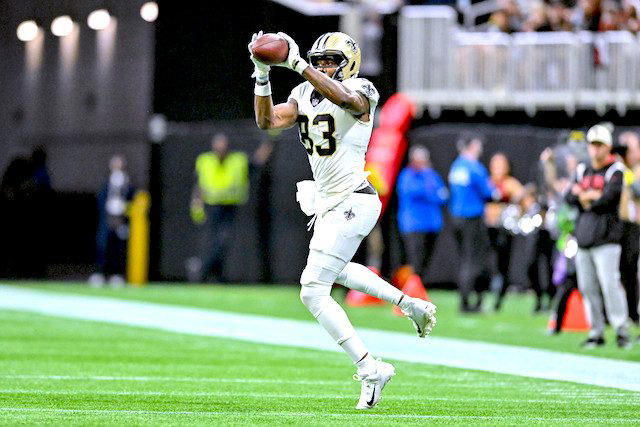 25. Juwan Johnson - New Orleans Saints 32. Tommy Tremble - Carolina Panthers, 31. Theo Johnson - New York Giants, 30. Brenton Strange - Jacksonville Jaguars, 29. Will Dissly - Los Angeles Chargers, 28. Chig Okonkwo - Tennessee Titans, 27. Mason Taylor - New York Jets, 26. Noah Fant - Seattle Seahawks, 25. Juwan Johnson - New Orleans Saints, 24. Hunter Henry - New England Patriots, 23. Dalton Schultz - Houston Texans, 22. Colston Loveland - Chicago Bears, 21. Cade Otton - Tampa Bay Buccaneers, 20. Tyler Higbee - Los Angeles Rams, 19. Dalton Kincaid - Buffalo Bills, 18. Tucker Kraft - Green Bay Packers, 17. Tyler Warren - Indianapolis Colts, 16. Kyle Pitts - Atlanta Falcons, 15. Jake Ferguson - Dallas Cowboys, 14. Mike Gesicki - Cincinnati Bengals, 13. Zach Ertz - Washington Commanders, 12. Pat Freiermuth - Pittsburgh Steelers, 11. Mark Andrews - Baltimore Ravens, 10. Evan Engram - Denver Broncos, 9. Dallas Goedert - Philadelphia Eagles, 8. Jonnu Smith - Miami Dolphins, 7. David Njoku - Cleveland Browns, 6. T.J. Hockenson - Minnesota Vikings, 5. Travis Kelce - Kansas City Chiefs, 4. Sam LaPorta - Detroit Lions, 3. Trey McBride - Arizona Cardinals, 2. Brock Bowers - Las Vegas Raiders, 1. George Kittle - San Francisco 49ers