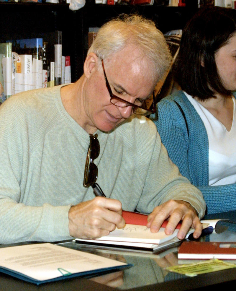 Steve Martin, 'Shopgirl' Dolly Parton, Kendall and Kylie Jenner, 'Rebels: City of Indra', Madonna, 'The English Roses', Lauren Graham, 'Someday, Someday Maybe', Hilary Duff, 'Elixir', Jesse Eisenberg, 'Bream Gives Me Hiccups', Britney Spears and Lynne Spears, 'A Mother's Gift', Hugh Laurie, 'The Gun Seller', Nicole Richie, 'The Truth About Diamonds', Kareem Abdul-Jabbar, 'Mycroft Holmes', David Duchovny, 'Holy Cow', Bella Thorne, 'Autumn Falls', Steve Martin, 'Shopgirl', Chris Harrison, 'The Perfect Letter', James Franco, 'Palo Alto', Willie Nelson, 'A Tale Out of Luck', Tom Hanks, 'Uncommon Type', Bob Dylan, 'Tarantula', Nick Cave, 'The Death of Bunny Monro', Woody Allen, 'Without Feathers'