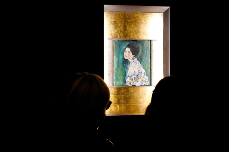 'Portrait of a Lady' by Gustav Klimt 'Rest on the Flight into Egypt' by Titian, 'Portrait of a Lady' by Gustav Klimt, 'The Concert' by Johannes Vermeer, 'Portrait of the Duke of Wellington' by Francisco de Goya, 'Mona Lisa' by Leonardo da Vinci, 'Landscape with Cottages' by Rembrandt van Rijn, 'Beach at Scheveningen in Stormy Weather' by Vincent van Gogh, 'A Lady and Gentleman in Black' by Rembrandt van Rijn, 'The Scream' by Edvard Munch, 'Saint Jerome Writing' by Caravaggio, 'Francis Bacon' by Lucian Freud, 'Congregation Leaving the Reformed Church at Nuenen' by Vincent van Gogh