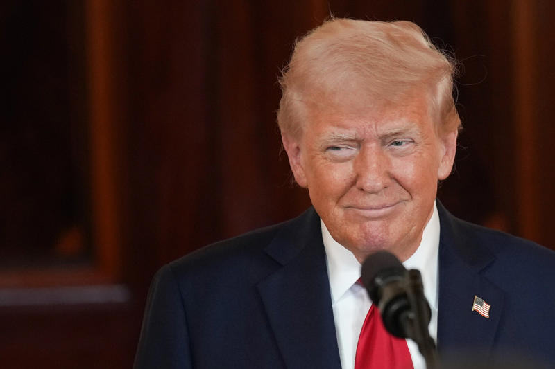 May 22 - Pentagon accepts Boeing jet from Qatar for Trump, May 22 - "Big, beautiful bill" passed by House, May 21 - Announces “Golden Dome” missile defence project, May 20 - Has "excellent" call with Putin on Ukraine war, May 19 - Reacts to Biden's cancer diagnosis, May 16 - New tariff rates on the way, May 15 - Trump says US is close to nuclear deal with Iran, May 14 - Brokers B deal between Qatar Airways and Boeing, May 13 - Expedites refugee applications for white South Africans, May 13 - Donald Trump seeks 1 trillion in investments in Saudi Arabia, May 12 - Preparing to make Qatari luxury plane new Air Force One, May 12 - Trump promises historic drug price cuts, May 9 - Names Jeanine Pirro interim US attorney for DC, May 8 - Will decide on “Persian Gulf” name during Middle East visit, May 7 - Supreme Court allows ban on trans people in the military, May 6 - Hosts .5 million-per-plate dinner in Virginia, May 6 - Trump Administration Offers ,000 to Undocumented Immigrants for Voluntary Departure, May 6 - Trump and Carney meet at the White House, May 6 - Lawsuits against the Trump administration for mass layoffs at HHS, May 5 - Trump plans to reopen Alcatraz, May 5 - Trump uncertain about constitutional right to "due process", May 4 - Trump Denies Seeking Unconstitutional Third Term Despite "Trump 2028" Merchandise, Trump Stirs Controversy with AI-Generated Pope Image During Vatican Mourning Period, May 2 - Plans to revoke Harvard’s tax-exempt status, May 1 - Reassigns national security adviser Mike Waltz, April 30 - Blames Biden for shrinking US economy, April 29 - Lowest 100-day approval rating in 80 years, April 28 - Trump suggests Canadians should vote for him in election, April 25 – Trump signs executive order to step up global deep-sea mining, April 23 – Trump softens stance on China and Powell, April 22 - Trump refuses to grant migrants a trial, April 21 - Stands behind Hegseth as defense secretary, April 19 – Trump’s approval rating on economy drops to all-time low, April 17 - Criticizes Federal Reserve Chair, April 16 - Plans to overhaul the Endangered Species Act, April 15 - Trump suggests deporting US criminals to El Salvador, April 14 - Called “fully fit” by White House physician, April 9 - Pauses tariffs on everyone but China for 90 days, April 9 - Urges Americans to “BE COOL!”, April 8 - Prepared to add new tariffs on China, April 7 - Wins ruling on rapid deportations, April 7 - Hosts World Series champion Dodgers at White House, April 2 - Announces widespread reciprocal tariffs, April 1 - Administration sued by state AGs over health funding cuts, March 27 - Trump pulls Stefanik's nomination for U.N. ambassador, March 26 - Imposing tariffs on all automobiles made outside the US, March 25 - Calls group chat security leak a “glitch”, March 24 - Dismisses existing portrait of himself, praises unseen Russian picture, March 20 - Signs order to dismantle Department of Education, March 15 - Signs bill to fund government through September, March 11 - Supports Elon Musk and Tesla, March 11 - Escalates trade war with Canada, March 9 - Won’t rule out recession, March 7 - Holds crypto summit, Bitcoin price tumbles, March 4 - Gives speech to Congress, March 4 - Officially puts tariffs into effect, March 3 - Freezes military aid to Ukraine, March 2 - Announces crypto reserve, February 28 - Has tense meeting with Zelenskyy at White House, February 26 - Posts AI-generated video on Gaza transformation, February 24 - Says tariffs on Canada and Mexico will go forward, February 21 - Fires senior military leadership, February 15 - Channels Napoleon, February 12 - Speaks with Putin about ending war in Ukraine, February 10 - Imposes 25 per cent tariffs on steel and aluminum imports, February 7 - Meets with Japanese prime minister, February 5 - Bans transgender women from female sports, February 4 - States that the US will “take over” Gaza Strip, February 3 - Delays tariffs targeting Canada and Mexico, January 23 - Lays out economic vision to WEF, January 20 - Suspends sale of TikTok for 75 days, January 20 - Pardons 1,500 people involved in Jan. 6 Capitol riots, January 20 - Plans 25% tariffs for Canada and Mexico on Feb. 1, January 20 - Marco Rubio confirmed as secretary of state, January 20 - Signs first executive orders, January 20 - Sworn in as 47th president of the United States, January 19 - Pledges to release classified Kennedy and MLK records, January 18 - Launches own cryptocurrency, January 14 - Plans to create “External Revenue Service”, January 10: Planning 100-plus executive orders on day one, January 10: Receives no punishment for felony hush money conviction, January 8: Plans to designate Mexican cartels as terror organizations, January 5: Meets Italian prime minister Giorgia Meloni, December 26 - Told Wayne Gretzky to run for Canadian Prime Minister, December 25 - Tells death row prisoners to “go to hell”, December 23 - Once again looking to buy Greenland, December 22 - Threatens to regain control of Panama Canal, December 22 - Rejects claims that Elon Musk is pulling his strings, December 16 - Will not have NY hush money case dismissed, December 14 - Gets M in ABC defamation case, December 13 - Vows to end daylight saving time, December 11 - Invites Xi Jinping to attend his inauguration, December 9 - Lays out agenda in television interview, December 5 - Selects David Sacks to oversee AI and crypto, December 4 - Names Peter Navarro as top trade advisor, December 3 - Jokes about making Canada the “51st state”, December 2 - Demands release of Israeli hostages in Gaza, December 2 - Plans to travel to Paris, November 21 - Matt Gaetz withdraws from AG consideration, November 20 - Chooses Linda McMahon to be education secretary, November 19 - Picks Dr. Oz to run Medicare and Medicaid, November 16 - Attends UFC 309, November 14 - Plans to use recess appointments, November 13 - Nominates Marco Rubio as secretary of state, November 13 - Nominates Pete Hegseth as secretary of defense, November 13 - Nominates Matt Gaetz as attorney general, November 13 - Nominates Tulsi Gabbard as director of national intelligence, November 12 - Nominates Kristi Noem as his Homeland Security secretary