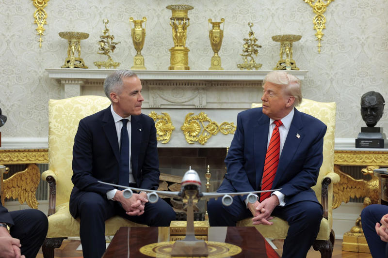 May 6 - Trump and Carney meet at the White House May 22 - Pentagon accepts Boeing jet from Qatar for Trump, May 22 - "Big, beautiful bill" passed by House, May 21 - Announces “Golden Dome” missile defence project, May 20 - Has "excellent" call with Putin on Ukraine war, May 19 - Reacts to Biden's cancer diagnosis, May 16 - New tariff rates on the way, May 15 - Trump says US is close to nuclear deal with Iran, May 14 - Brokers B deal between Qatar Airways and Boeing, May 13 - Expedites refugee applications for white South Africans, May 13 - Donald Trump seeks 1 trillion in investments in Saudi Arabia, May 12 - Preparing to make Qatari luxury plane new Air Force One, May 12 - Trump promises historic drug price cuts, May 9 - Names Jeanine Pirro interim US attorney for DC, May 8 - Will decide on “Persian Gulf” name during Middle East visit, May 7 - Supreme Court allows ban on trans people in the military, May 6 - Hosts .5 million-per-plate dinner in Virginia, May 6 - Trump Administration Offers ,000 to Undocumented Immigrants for Voluntary Departure, May 6 - Trump and Carney meet at the White House, May 6 - Lawsuits against the Trump administration for mass layoffs at HHS, May 5 - Trump plans to reopen Alcatraz, May 5 - Trump uncertain about constitutional right to "due process", May 4 - Trump Denies Seeking Unconstitutional Third Term Despite "Trump 2028" Merchandise, Trump Stirs Controversy with AI-Generated Pope Image During Vatican Mourning Period, May 2 - Plans to revoke Harvard’s tax-exempt status, May 1 - Reassigns national security adviser Mike Waltz, April 30 - Blames Biden for shrinking US economy, April 29 - Lowest 100-day approval rating in 80 years, April 28 - Trump suggests Canadians should vote for him in election, April 25 – Trump signs executive order to step up global deep-sea mining, April 23 – Trump softens stance on China and Powell, April 22 - Trump refuses to grant migrants a trial, April 21 - Stands behind Hegseth as defense secretary, April 19 – Trump’s approval rating on economy drops to all-time low, April 17 - Criticizes Federal Reserve Chair, April 16 - Plans to overhaul the Endangered Species Act, April 15 - Trump suggests deporting US criminals to El Salvador, April 14 - Called “fully fit” by White House physician, April 9 - Pauses tariffs on everyone but China for 90 days, April 9 - Urges Americans to “BE COOL!”, April 8 - Prepared to add new tariffs on China, April 7 - Wins ruling on rapid deportations, April 7 - Hosts World Series champion Dodgers at White House, April 2 - Announces widespread reciprocal tariffs, April 1 - Administration sued by state AGs over health funding cuts, March 27 - Trump pulls Stefanik's nomination for U.N. ambassador, March 26 - Imposing tariffs on all automobiles made outside the US, March 25 - Calls group chat security leak a “glitch”, March 24 - Dismisses existing portrait of himself, praises unseen Russian picture, March 20 - Signs order to dismantle Department of Education, March 15 - Signs bill to fund government through September, March 11 - Supports Elon Musk and Tesla, March 11 - Escalates trade war with Canada, March 9 - Won’t rule out recession, March 7 - Holds crypto summit, Bitcoin price tumbles, March 4 - Gives speech to Congress, March 4 - Officially puts tariffs into effect, March 3 - Freezes military aid to Ukraine, March 2 - Announces crypto reserve, February 28 - Has tense meeting with Zelenskyy at White House, February 26 - Posts AI-generated video on Gaza transformation, February 24 - Says tariffs on Canada and Mexico will go forward, February 21 - Fires senior military leadership, February 15 - Channels Napoleon, February 12 - Speaks with Putin about ending war in Ukraine, February 10 - Imposes 25 per cent tariffs on steel and aluminum imports, February 7 - Meets with Japanese prime minister, February 5 - Bans transgender women from female sports, February 4 - States that the US will “take over” Gaza Strip, February 3 - Delays tariffs targeting Canada and Mexico, January 23 - Lays out economic vision to WEF, January 20 - Suspends sale of TikTok for 75 days, January 20 - Pardons 1,500 people involved in Jan. 6 Capitol riots, January 20 - Plans 25% tariffs for Canada and Mexico on Feb. 1, January 20 - Marco Rubio confirmed as secretary of state, January 20 - Signs first executive orders, January 20 - Sworn in as 47th president of the United States, January 19 - Pledges to release classified Kennedy and MLK records, January 18 - Launches own cryptocurrency, January 14 - Plans to create “External Revenue Service”, January 10: Planning 100-plus executive orders on day one, January 10: Receives no punishment for felony hush money conviction, January 8: Plans to designate Mexican cartels as terror organizations, January 5: Meets Italian prime minister Giorgia Meloni, December 26 - Told Wayne Gretzky to run for Canadian Prime Minister, December 25 - Tells death row prisoners to “go to hell”, December 23 - Once again looking to buy Greenland, December 22 - Threatens to regain control of Panama Canal, December 22 - Rejects claims that Elon Musk is pulling his strings, December 16 - Will not have NY hush money case dismissed, December 14 - Gets M in ABC defamation case, December 13 - Vows to end daylight saving time, December 11 - Invites Xi Jinping to attend his inauguration, December 9 - Lays out agenda in television interview, December 5 - Selects David Sacks to oversee AI and crypto, December 4 - Names Peter Navarro as top trade advisor, December 3 - Jokes about making Canada the “51st state”, December 2 - Demands release of Israeli hostages in Gaza, December 2 - Plans to travel to Paris, November 21 - Matt Gaetz withdraws from AG consideration, November 20 - Chooses Linda McMahon to be education secretary, November 19 - Picks Dr. Oz to run Medicare and Medicaid, November 16 - Attends UFC 309, November 14 - Plans to use recess appointments, November 13 - Nominates Marco Rubio as secretary of state, November 13 - Nominates Pete Hegseth as secretary of defense, November 13 - Nominates Matt Gaetz as attorney general, November 13 - Nominates Tulsi Gabbard as director of national intelligence, November 12 - Nominates Kristi Noem as his Homeland Security secretary