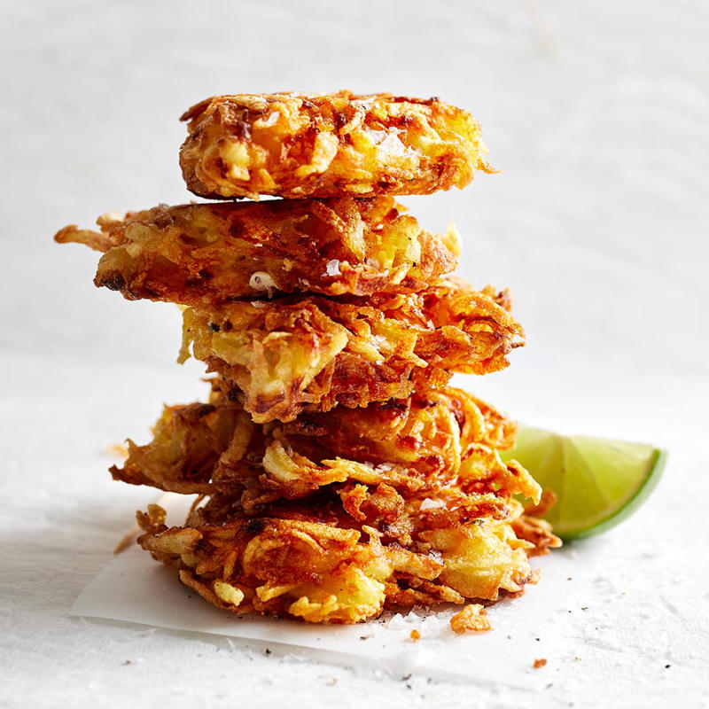 Sweet potato tips, What to serve with sweet potatoes, Choosing and storing tips, Air fryer cheesy sweet potato & polenta chips , Kohlrabi & sweet potato rosti with cashew dip , Sweet potato pizza with fig and pancetta , Slow-cooked pork belly with crushed sweet potato , Sweet potato rösti with haloumi and tomatoes , Pumpkin and sweet potato pie , Tomato, chorizo and sweet potato hotpot , Sweet potato brownies with espresso topping , Roasted sweet potato with green goddess dressing , Air fryer sausages with sweet potato hash browns , Ocean trout salad with edamame miso dressing , Slow cooker chickpea and sweet potato curry , Haloumi schnitzel with sweet potato chips , Lamb neck chop and lentil stew with kumara carrot mash , How to make sweet potato/kumara mash , Sweet potato rösti with roasted vegetables , Sweet potato and tuna rissoles with spicy hummus , Nut-crusted barramundi with spiced kumara wedges , Vegetarian Thai yellow curry , Kumara, prosciutto and smoked mozzarella flatbreads , Kumara rösti with portobello mushrooms , Spiced sweet potatoes with whipped chive butter , Sweet potato, mint and goat’s cheese tartlets , Spiced sweet potato tart , Sweet potato bubble and squeak , Red curry coconut chicken with sweet potato , Healthy kumara and turkey burgers , Beetroot, ricotta, & hazelnut tart with sweet potato pastry , Moroccan fish and chips , Eggplant and sweet potato curry , Roast kumara and pear salad with crunchy chickpeas , Do you have recipes for potato salads?, More potato recipes