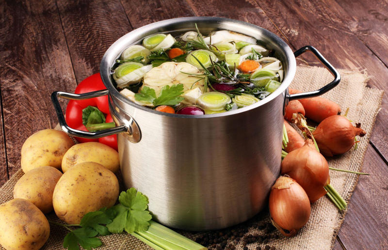 41. Keep your vegetable scraps 46. Use lard for perfect pastry, 45. Make soda bread if you need something speedy, 44. Use a wooden spoon, 43. Roast potatoes in hot fat, 42. Use leftover pastry for cheese straws, 41. Keep your vegetable scraps, 40. Don't cook fresh herbs, 39. Never boil stew, soup or stock, 38. Use cheese ends in mac ’n’ cheese, 37. Cook your pasta in stock, 36. Try flour for the crispiest bacon, 35. Transfer sugar into airtight containers, 34. Don’t overdo the cheese, 33. Separate the eggs for fluffy flannel cakes, 32. Cook bruised apples in pies, 31. Slice sprouting stems from garlic, 30. Top dishes with crushed crisps, 29. Embrace instant mash, 28. Keep butter in a butter dish, 27. Don’t ditch your stale bread, 26. Bake with room-temperature eggs, 25. Line cake tins to prevent sticking, 24. Use buttermilk to brine fried chicken, 23. Let cheesecake cool in the oven, 22. Melt chocolate over a pan of water, 21. Keep food warm in the oven, 20. Add bread to your sugar jar, 19. Grow your own herbs, tomatoes and chillies, 18. Save chicken bones for stock, 17. Keep records, 16. Make your own jams and chutneys, 15. Add more of what you need, 14. Weigh your eggs for the perfect sponge, 13. Roll lemons before squeezing, 12. Get some colour on meat, 11. Add vegetables towards the end of a stew, 10. Sift air into cakes, 9. Thicken sauces with cornflour, 8. Skim fat off the top, 7. Dry chicken to help it brown, 6. Invest in a cast iron pan, 5. Use juices from meat to make gravy, 4. Serve food on hot plates, 3. What grows together, goes together, 2. Save your fat