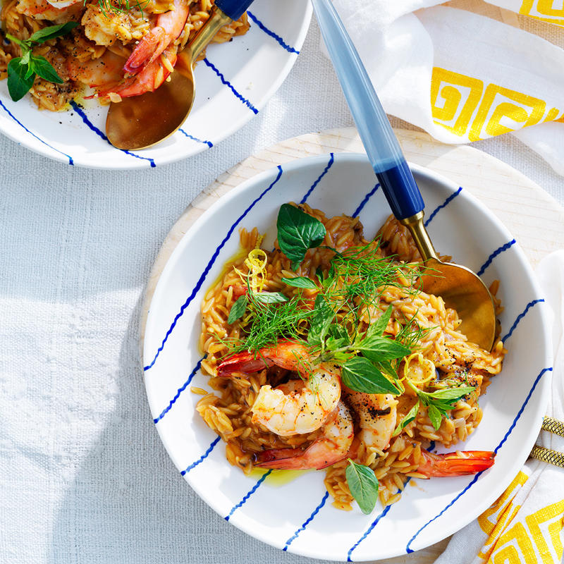 The best prawn pasta recipes, 2025,          Pendolino’s spaghetti con pesce d’acqua dolce (spaghetti with freshwater fish)      ,          Fried cavolo nero and peppered prawn gnocchi with pancetta      ,          Summer paccheri with prawns, tomato and pickled chilli      ,          Bucatini with prawn fra diavolo      ,          One Ford Street’s spelt maltagliati with tiger prawns and shellfish sauce      ,          Penne with prawns and fra diavolo sauce      ,          Mitch Orr’s squid-ink gnochetti Sardi with prawns and ’nduja      ,          Philipa Sibley’s spaghettini, prawns, charred corn, green chilli, black garlic      