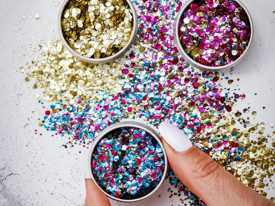 #13: Biodegradable Glitter #1: Biodegradable Plastic Bags, #3: Biodegradable Coffee Cups, #4: Biodegradable Cutlery, #6: Biodegradable Sanitary Products, #7: Biodegradable Packaging Peanuts, #9: Biodegradable Food Containers, #10: Biodegradable Straws, #12: Biodegradable Balloons, #13: Biodegradable Glitter, #15: Biodegradable Toothbrushes, #16: Biodegradable Pens, #18: Biodegradable Clothing, #19: Biodegradable Detergent Pods