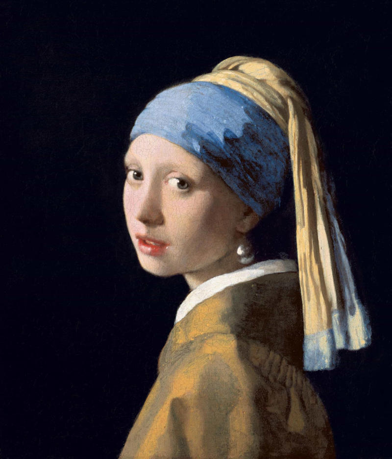 'Girl with a Pearl Earring' 'Mona Lisa', 'The Storm on the Sea of Galilee', 'Bal du moulin de la Galette', 'Salvator Mundi', 'The Last Supper', 'Girl with a Pearl Earring', 'Las Meninas', 'The Fighting Temeraire', 'Impression, Sunrise', 'Whistler's Mother', 'The Starry Night', 'The Hay Wain', 'Arnolfini Portrait', 'A Sunday Afternoon on the Island of La Grande Jatte'