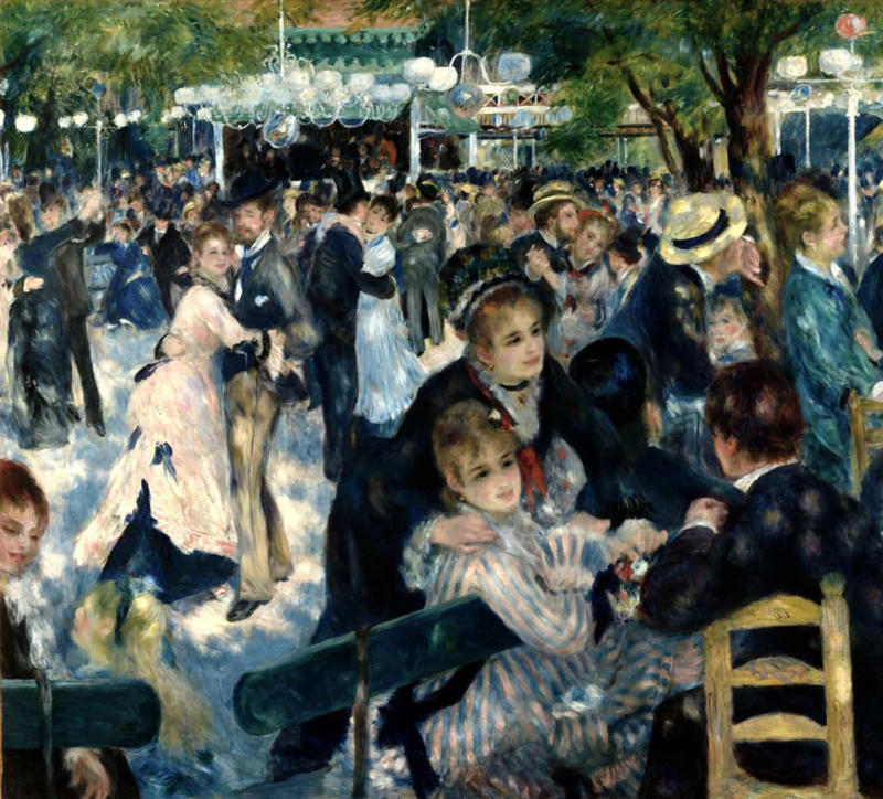 'Bal du moulin de la Galette' 'Mona Lisa', 'The Storm on the Sea of Galilee', 'Bal du moulin de la Galette', 'Salvator Mundi', 'The Last Supper', 'Girl with a Pearl Earring', 'Las Meninas', 'The Fighting Temeraire', 'Impression, Sunrise', 'Whistler's Mother', 'The Starry Night', 'The Hay Wain', 'Arnolfini Portrait', 'A Sunday Afternoon on the Island of La Grande Jatte'