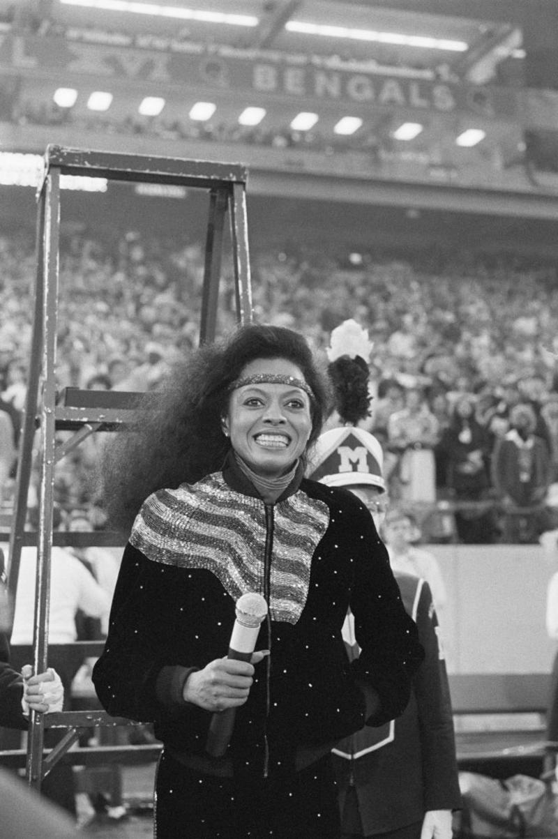 A Super Bowl first The Primettes, The Supremes, Growing success, Hit after hit, Trouble in paradise, Stress and disordered eating, Ross steps up, 'Tarzan', Going solo, Ross' first child, Growing family, A fashion icon, 'The Wiz' (1978), A Super Bowl first, Rock & Roll Hall of Fame, Hard times, The Grammy, Presidential Medal of Freedom