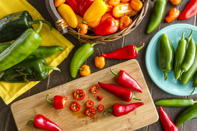 Protein-rich foods, Iron-rich foods, Cacao and cocoa, Matcha tea, Chili peppers, Omega-6 fatty acids, Fruit juice, 'Dirty dozen' fruits, Processed foods