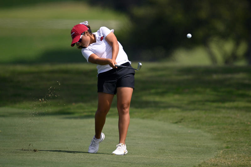 NCAA Women's Golf Championship live leaderboard, Virginia gets final match-play spot, Maria Jose Marin takes clubhouse lead at 12 under, Quad bogey drops South Carolina, Arizona State jumps South Carolina, Cut line update, Maria Jose Marin increases lead, How much will Stanford win stroke play by?, Maria Jose Marin off to excellent start, Early cut line separation, Individual leaders underway, What to watch for Monday, NCAA Women's Golf Championship predictions, expert picks, How many teams make match play at NCAA Women's Golf Championship?, NCAA Women's Golf Championship final-round tee times, NCAA Women's Golf Championship format, NCAA Women's Golf Championship TV information, Monday, May 20, Tuesday, May 21, Wednesday, May 21, NCAA Women's Golf Championship tickets
