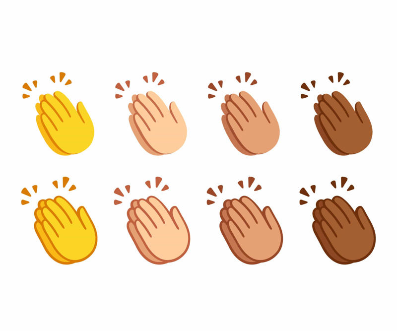 Grimacing face, Alternate text, Alternate emojis, Clapping hands, Loudly crying face, Tick/checkmark, Red love heart