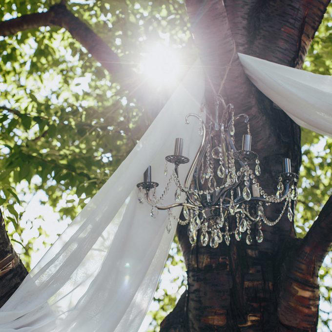 A Photo Journey of Your Story, Ample Outdoor Reception Lighting, Hang Chandeliers From Trees, Birdseed Confetti, DIY Photo Booth, Make Your Own Seating, Pallet Dance Floor, Succulent Wedding Gifts, DIY Wooden Wedding Arch, Tree Stump Centerpieces, Whimsical Light Bulbs Flower Holders, Lawn Games, Wooden Direction Signs, Use What You Have, DIY Wedding Decorations Concrete Numbers or Letters, Accommodate for the Weather, Arbor Seating, Use Your Resources Wisely, Marquee Letters