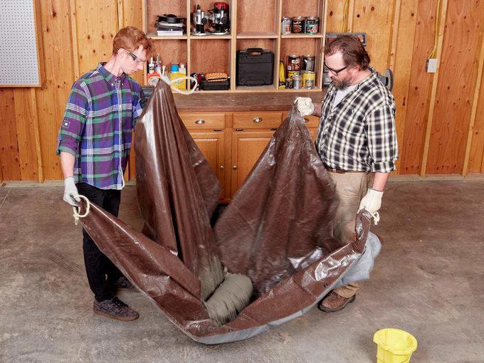 Coffee container, Hose reel, Ice trays, Foam beverage can holders, Use a pool noodle inside a drawer, 5-Gallon buckets, Paper tubes, Toothbrushes, Tennis balls, Milk jugs, Clamshell containers, Pipe insulation, Wine bottle, Gutter garden, Curtain rods, Mesh produce bag, Save your containers, PVC piping, Old clothing, Used or leftover building materials, Old rake, Packing peanuts, Use an old eyeglass case for hardware storage, Gardening tool hack, Wine cork caulk saver, Pop tops, Old sneaker, Bread tabs, Pie plate, Egg cartons, Tape containers, Wine box shoe storage, Garden hose, Old gloves, Three-ring binder spine, Painter’s plastic, Coffee bag ties, To-go coffee cup, Rx bottle for storing fasteners, Tissue box, Peanut butter jars, Golf tees, Bike inner tubes, Grated cheese container, Garment bag, Spray paint organizer, Flexible drainage pipe, Plastic shelving units, Wire mesh fence, Key ring, Toothbrush holder, Cooking cooling racks, Save those caps!, Pet collar, Old trash cans, Tomato cage, Cleaned out grill, Milk crates, Broken laundry basket, Floral water tubes, Drill box reuse, Floor tiles for drawer liners, Paint tray, Fence post, Electrical box, Twist ties, Clothespins, Electrical wire, Golf club covers, Yardstick, Shelf liner, Flowerpot drip pans, Laundry jug watering can, Bucket lids, Cereal box, Coffee carry-all, Bubble wrap®, Rubber chair leg cap, No-slide knee pads, Appliance and tool manuals, Chip clips