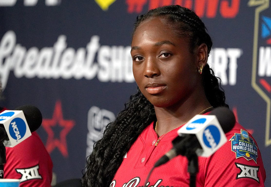 Elite softball teams practice ahead of the Women's College World Series, in photos