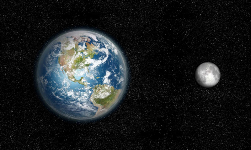 The Moon is just over one-quarter the size of the Earth The dark spots on the Moon are called "Maria", The Moon's brightness is due to the Sun, Moonquakes exist, The Moon is about 32 Earths away from us, A dust cloud surrounds the Moon, The Moon temperature, The Moon moves further from the Earth every year, We always see the same side of the Moon, The crust of the Moon varies in thickness, Shadows on the Moon are darker than on Earth, The Moon is just over one-quarter the size of the Earth, The South Pole-Aitken crater is the largest on the Moon, The Moon can affect how we sleep, Lunar eclipse