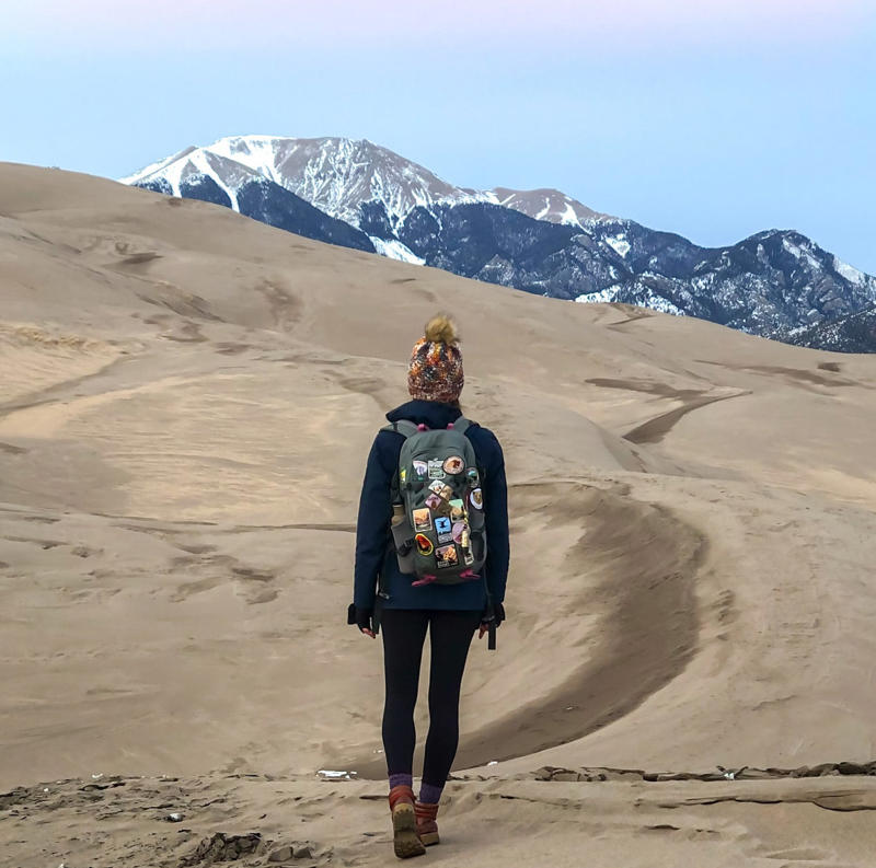Great Sand Dunes National Park in Colorado is home to the largest sand dunes in North America.