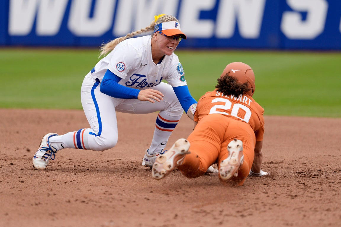 Texas defeats Florida 3-0 in WCWS opener, in photos
