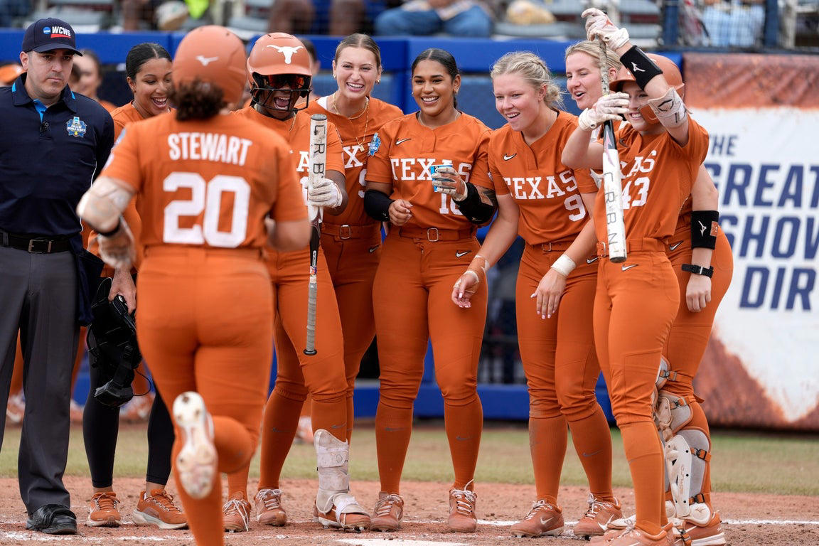 Texas defeats Florida 3-0 in WCWS opener, in photos