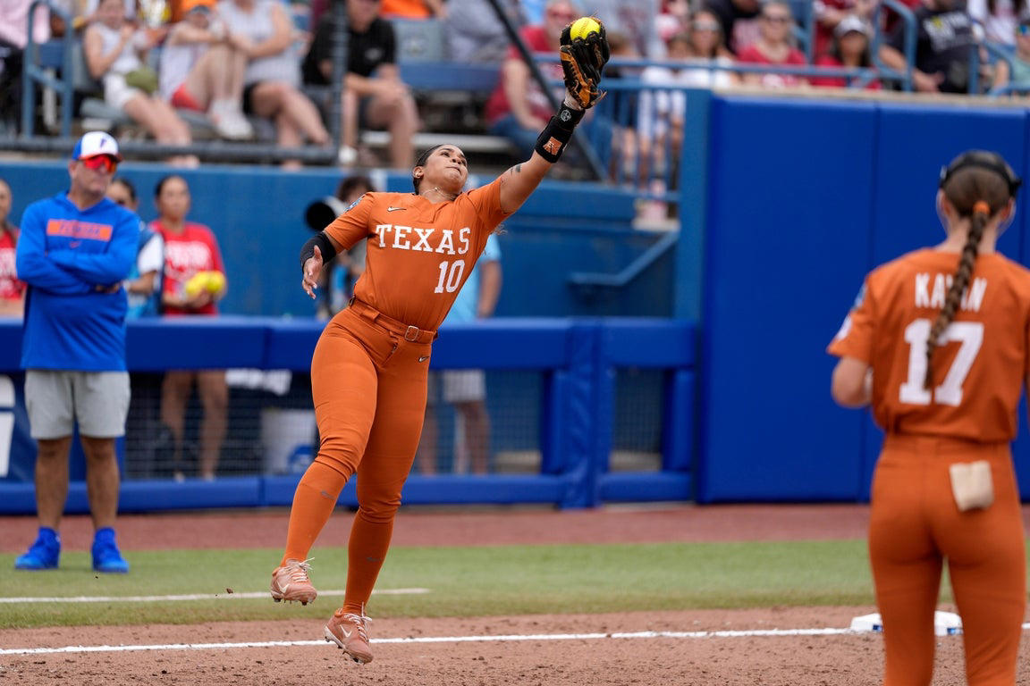 Texas defeats Florida 3-0 in WCWS opener, in photos