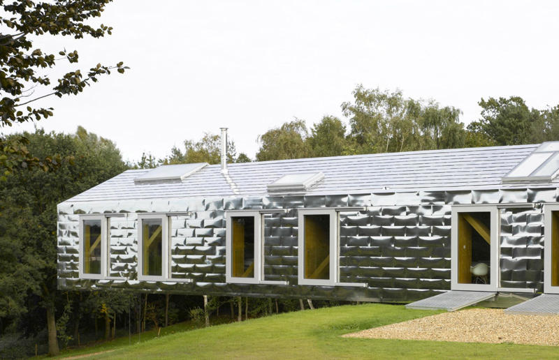 Balancing Barn, Suffolk, UK Blindingly beautiful metal homes, Bellbrae House, Victoria, Australia, Galvalum-wrapped home, California, USA, Joshua Tree Folly, California, USA, Tin House, London, UK, Cliff House, Granada, Spain, Copper house, Sibiu, Romania, Balancing Barn, Suffolk, UK, Three Capes Cabin, Tasmania, Australia