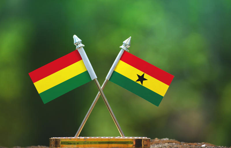 Bolivia and Ghana Indonesia and Monaco, Luxembourg and Netherlands, Chad and Romania, Senegal and Mali, Ireland and Ivory Coast, South Sudan and Kenya, Liechtenstein and Haiti, Bolivia and Ghana, Nicaragua and Argentina, Iraq and Egypt, Liberia and the United States of America