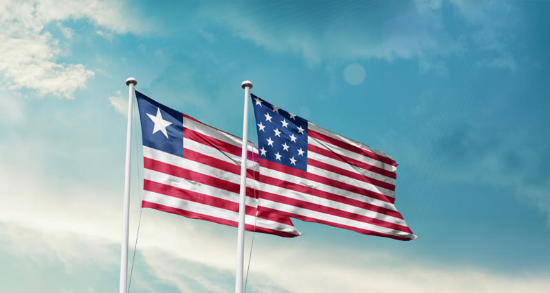 Liberia and the United States of America Indonesia and Monaco, Luxembourg and Netherlands, Chad and Romania, Senegal and Mali, Ireland and Ivory Coast, South Sudan and Kenya, Liechtenstein and Haiti, Bolivia and Ghana, Nicaragua and Argentina, Iraq and Egypt, Liberia and the United States of America