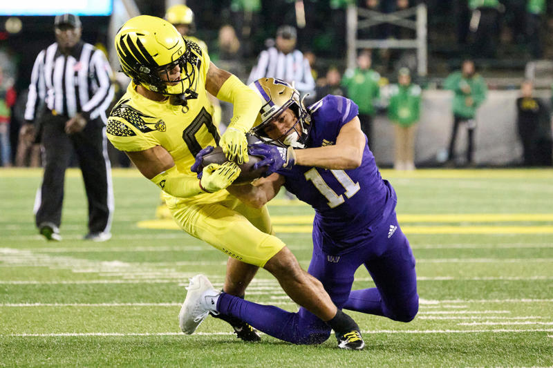 No. 5 — Week 11 at Iowa Hawkeyes, No. 4 — Week 14 at Washington Huskies, No. 3 — Week 7 vs. Indiana Hoosiers, No. 2 — Week 13 vs. USC Trojans, No. 1 — Week 5 at Penn State Nittany Lions