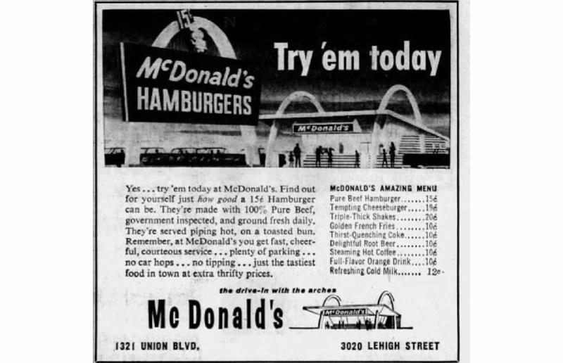 1960s: McDonald's before the Big Mac Menus that made history, 1920s: White Castle changes the game, 1930s: Nathan's gets famous, 1940s: Carl's Jr. makes a stand, 1950s: affordable treats at McDonald's, 1950s: Whataburger goes big, 1950s: Burger King before the Whopper, 1950s: In-N-Out introduces Cali-style fast food, 1960s: Jack in the Box revolutionizes the drive-thru, 1960s: McDonald's before the Big Mac, 1960s: Sonic does things its own way, 1960s: Taco Bell offers something different, 1960s: Wendy's creates the modern drive-thru, 1970s: McDonaldland is born, 1970s: Kentucky Fried Chicken before it became KFC, 1970s: White Castle keeps it simple, 1980s: Dunkin' Donuts goes crazy for soup, 1980s: McDonald's is lovin' it, 1980s: Arby's buys into the croissant boom, 1990s: Pink's enters the new century