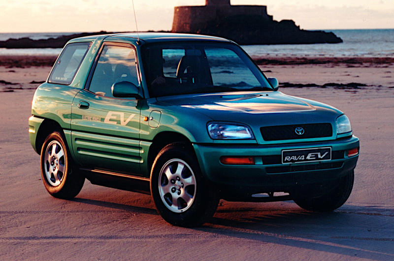 Toyota RAV4 EV Audi e-tron, BMW 1602 Elektro-Antrieb, Buick Velite 5, Cadillac Lyriq, Chevrolet S-10 EV, Citroën AX Electrique, Dacia Spring, Fiat Panda Elettra, Ford Ranger EV, General Motors EV1, Honda EV Plus, Hummer EV Pickup, Hyundai BlueOn, Jaguar I-Pace, Kia Soul EV, Mercedes Electrique, Nissan Tama, Opel Elektro GT, Peugeot VLV, Polestar 2, Porsche P1, Renault Celtaquatre, Skoda EV truck, Smart fortwo ed, Tesla Roadster, Toyota RAV4 EV, Vauxhall Ampera, Volkswagen Elektro-Transporter, Volvo C30 Electric