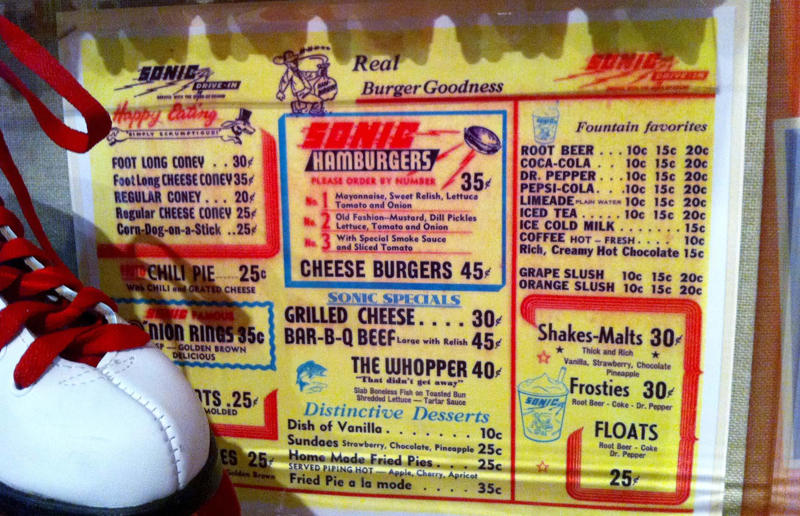 1960s: Sonic does things its own way Menus that made history, 1920s: White Castle changes the game, 1930s: Nathan's gets famous, 1940s: Carl's Jr. makes a stand, 1950s: affordable treats at McDonald's, 1950s: Whataburger goes big, 1950s: Burger King before the Whopper, 1950s: In-N-Out introduces Cali-style fast food, 1960s: Jack in the Box revolutionizes the drive-thru, 1960s: McDonald's before the Big Mac, 1960s: Sonic does things its own way, 1960s: Taco Bell offers something different, 1960s: Wendy's creates the modern drive-thru, 1970s: McDonaldland is born, 1970s: Kentucky Fried Chicken before it became KFC, 1970s: White Castle keeps it simple, 1980s: Dunkin' Donuts goes crazy for soup, 1980s: McDonald's is lovin' it, 1980s: Arby's buys into the croissant boom, 1990s: Pink's enters the new century