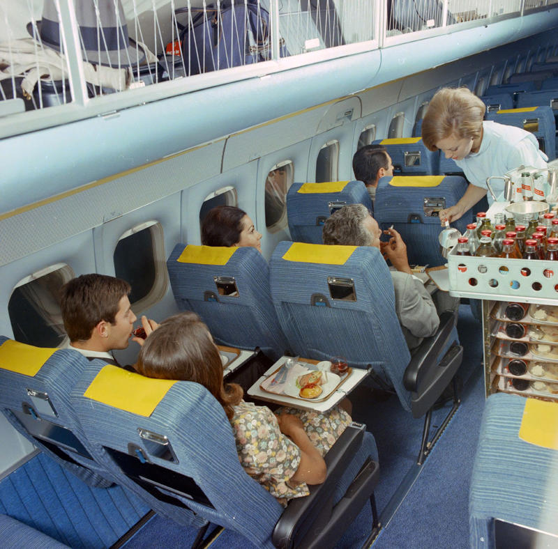Drink Service Cabin Service, SAS DC-8-33, Meat or Seafood?, First Class, Lobster or Shrimp?, Fresh Bread, SAS Scandinavia, First Class Drinks, Great Service, Perfect Service, Balanced Meal, Pan Am Desserts, A Qantas Flight, Drink Service, A Pan Am 747 Cabin, Royal Viking