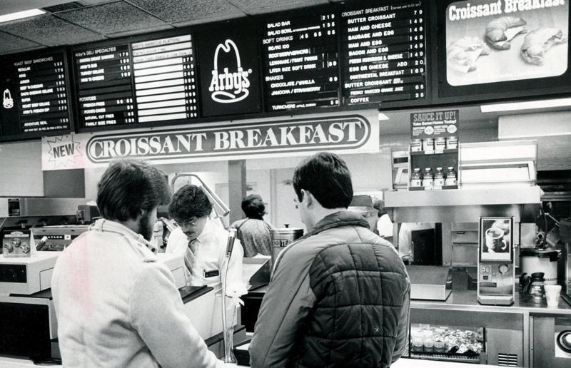 1980s: Arby's buys into the croissant boom Menus that made history, 1920s: White Castle changes the game, 1930s: Nathan's gets famous, 1940s: Carl's Jr. makes a stand, 1950s: affordable treats at McDonald's, 1950s: Whataburger goes big, 1950s: Burger King before the Whopper, 1950s: In-N-Out introduces Cali-style fast food, 1960s: Jack in the Box revolutionizes the drive-thru, 1960s: McDonald's before the Big Mac, 1960s: Sonic does things its own way, 1960s: Taco Bell offers something different, 1960s: Wendy's creates the modern drive-thru, 1970s: McDonaldland is born, 1970s: Kentucky Fried Chicken before it became KFC, 1970s: White Castle keeps it simple, 1980s: Dunkin' Donuts goes crazy for soup, 1980s: McDonald's is lovin' it, 1980s: Arby's buys into the croissant boom, 1990s: Pink's enters the new century