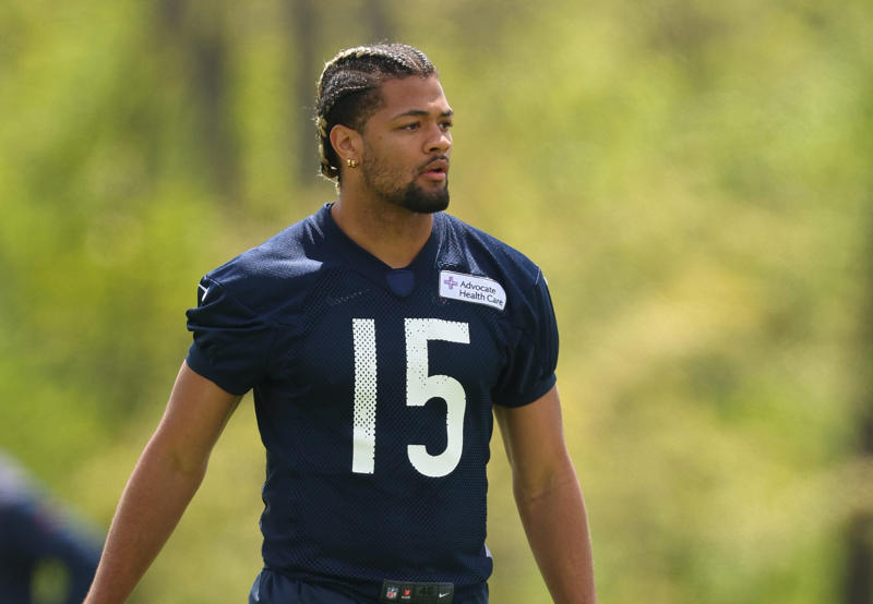 1. QB Caleb Williams, 2. WR Rome Odunze, 3. RB Roschon Johnson, 4. WR Luther Burden III, 5. C Drew Dalman, 6. OT Ozzy Trapilo, 7. DT Grady Jarrett, 8. CB Kyler Gordon, 9. CB Zah Frazier, 10. S Jaquan Brisker