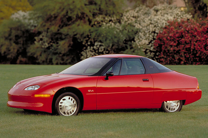 General Motors EV1 Audi e-tron, BMW 1602 Elektro-Antrieb, Buick Velite 5, Cadillac Lyriq, Chevrolet S-10 EV, Citroën AX Electrique, Dacia Spring, Fiat Panda Elettra, Ford Ranger EV, General Motors EV1, Honda EV Plus, Hummer EV Pickup, Hyundai BlueOn, Jaguar I-Pace, Kia Soul EV, Mercedes Electrique, Nissan Tama, Opel Elektro GT, Peugeot VLV, Polestar 2, Porsche P1, Renault Celtaquatre, Skoda EV truck, Smart fortwo ed, Tesla Roadster, Toyota RAV4 EV, Vauxhall Ampera, Volkswagen Elektro-Transporter, Volvo C30 Electric