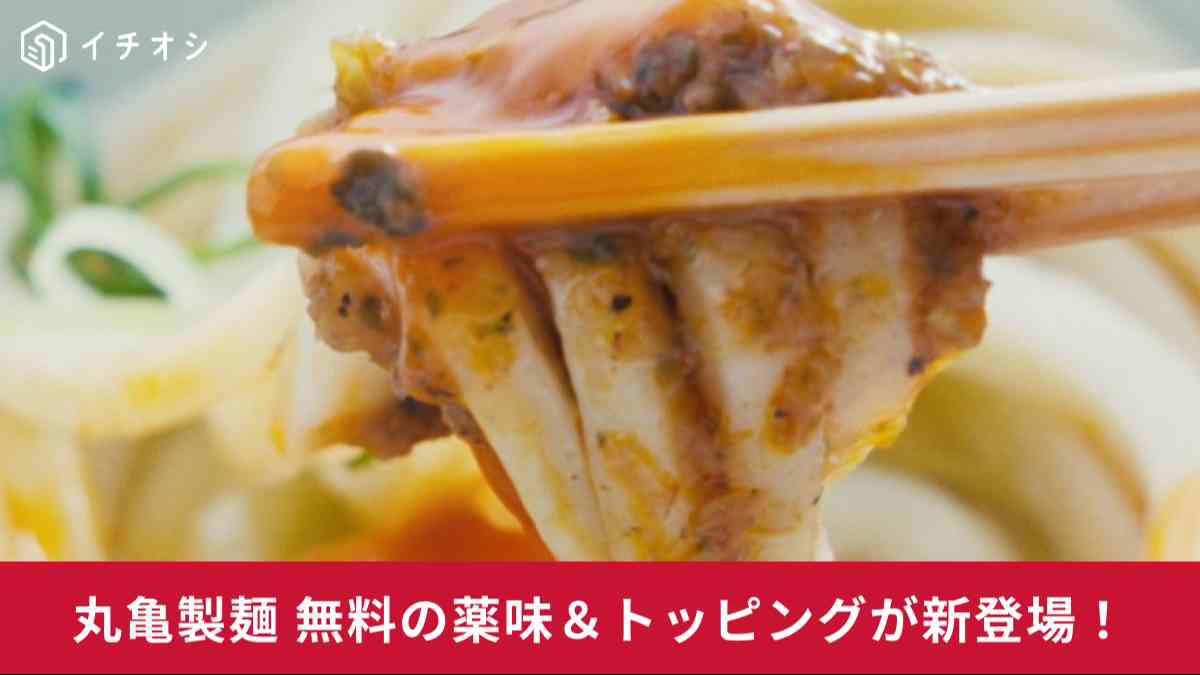 『かけうどん（温）』×「わかめ」, 『釜玉うどん（温）』×「しび辛ラー油」, シャキシャキとした食感と風味「青ねぎ」  , すっきりを、旨みにも、香りにも。「おろししょうが」, サクッと足せる、食感の楽しさ。「天かす」, さわやかに香る、特製七味「香七味（かおりしちみ）」, 風味豊かな香りに「すりごま」, いつもの一杯を、ちょっと上品に「わさび」