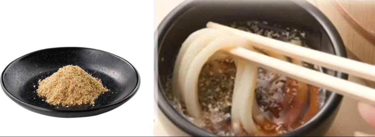 『かけうどん（温）』×「わかめ」, 『釜玉うどん（温）』×「しび辛ラー油」, シャキシャキとした食感と風味「青ねぎ」  , すっきりを、旨みにも、香りにも。「おろししょうが」, サクッと足せる、食感の楽しさ。「天かす」, さわやかに香る、特製七味「香七味（かおりしちみ）」, 風味豊かな香りに「すりごま」, いつもの一杯を、ちょっと上品に「わさび」
