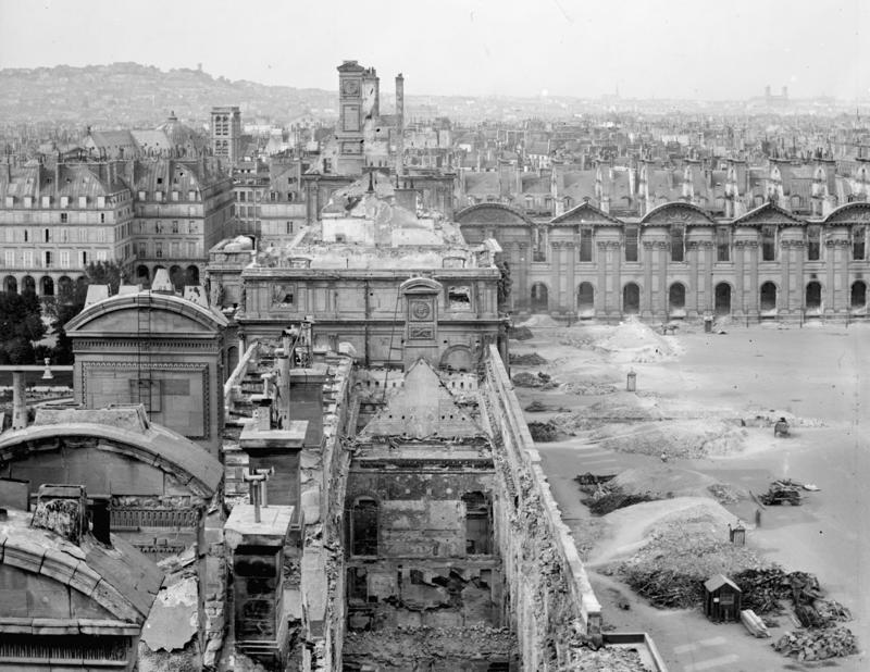 Tuileries Palace fire, 1871 Temple of Artemis fire, 356 BCE, Library of Alexandria fire, 48 BCE, Old St Paul's fire, 1666, White House fire, 1814, Westminster Palace fire, 1834, Tuileries Palace fire, 1871, University of Leuven Library fire, 1914, The Crystal Palace fire, 1936, Hotel Polen fire, 1977, York Minster fire, 1984, Hampton Court Palace fire, 1986, World Trade Center fires, 2001, Brighton West Pier fire, 2003, Al-Madina Souq fire, 2012, Honey Run Covered Bridge fire, 2018, Copenhagen Old Stock Exchange fire, 2024