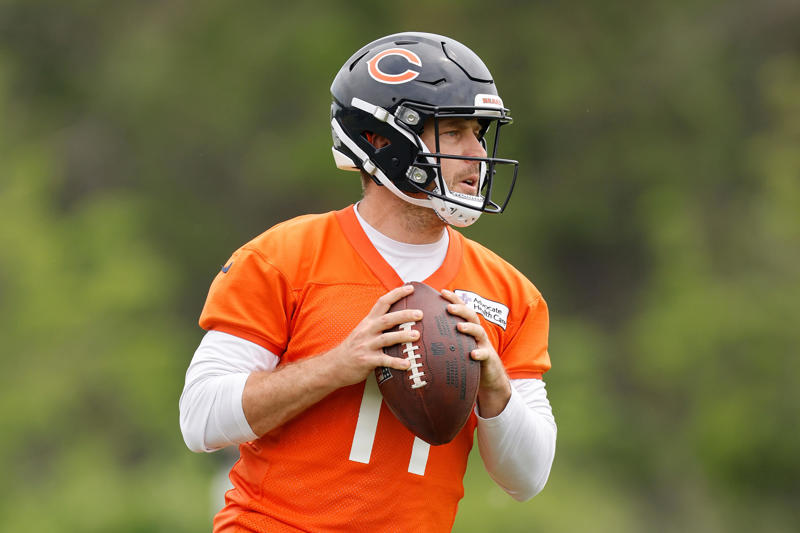 10. QB Case Keenum, 9. WR Luther Burden III, 8. Dayo Odeyingbo, 7. Ozzy Trapilo, 6. OG Jonah Jackson, 5. TE Colston Loveland, 4. C Drew Dalman, 3. DT Grady Jarrett, 2. OG Joe Thuney, 1. HC Ben Johnson