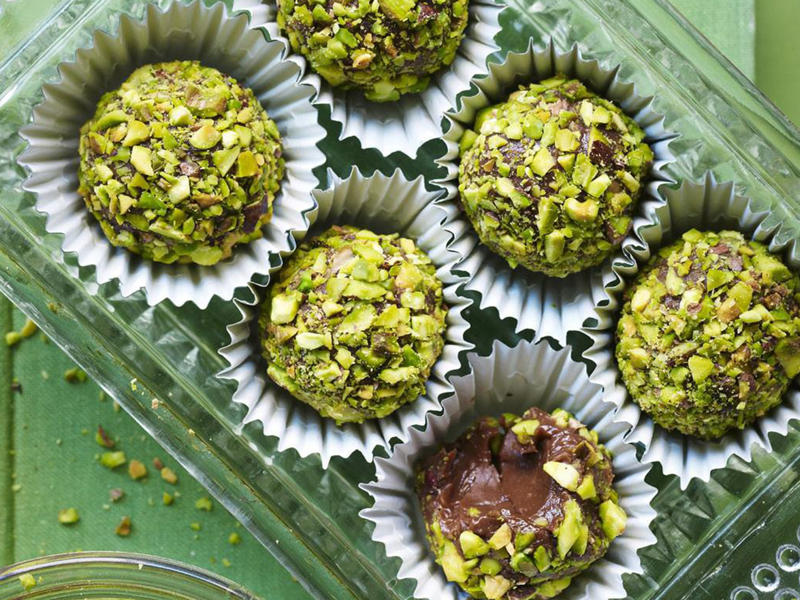 Pistachio, walnut and chocolate baklava , Pistachio and rosewater layer cake , Stonefruit & pistachio crumble with rosewater , Easy pistachio and berry hand pies , Rose and pistachio layer cake , Gluten free pistachio and lemon sandwich biscuits , Pistachio and lemon curd cake , Sugar-free biscotti with dried fruit , Peach and pistachio cake pots , Pistachio and almond cake with poached persimmons , Pistachio white chocolate and honey French macarons , Pistachio and apricot baklava cake , Pistachio, pink pepper & rose petal bark , Salted pistachio truffles , Pistachio shortcakes with strawberry compote , Christmas chocolate nut salami , Ginger, pear and pistachio crumbles , Pistachio and pomegranate cakes , Pistachio friands with honey pistachio syrup , Chocolate pistachio puddings with chocolate fudge sauce , Cranberry and pistachio rocky road , Ginger and pistachio slice , Melt-in-the-mouth pistachio shortbread , Pistachio and cranberry nougat , Chocolate pistachio tart , Dark chocolate and pistachio toffee brittle , Pistachio buttercake with orange honey syrup , Almond, date and pistachio tart , Quince and pistachio cake , Chocolate pistachio shortbread , Apricot and pistachio tart , Rosewater and pistachio cheesecake cups