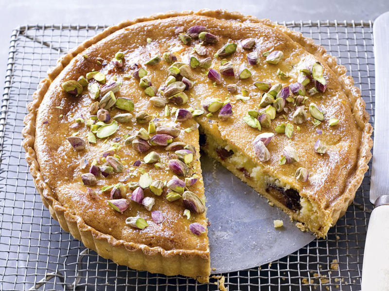 Pistachio, walnut and chocolate baklava , Pistachio and rosewater layer cake , Stonefruit & pistachio crumble with rosewater , Easy pistachio and berry hand pies , Rose and pistachio layer cake , Gluten free pistachio and lemon sandwich biscuits , Pistachio and lemon curd cake , Sugar-free biscotti with dried fruit , Peach and pistachio cake pots , Pistachio and almond cake with poached persimmons , Pistachio white chocolate and honey French macarons , Pistachio and apricot baklava cake , Pistachio, pink pepper & rose petal bark , Salted pistachio truffles , Pistachio shortcakes with strawberry compote , Christmas chocolate nut salami , Ginger, pear and pistachio crumbles , Pistachio and pomegranate cakes , Pistachio friands with honey pistachio syrup , Chocolate pistachio puddings with chocolate fudge sauce , Cranberry and pistachio rocky road , Ginger and pistachio slice , Melt-in-the-mouth pistachio shortbread , Pistachio and cranberry nougat , Chocolate pistachio tart , Dark chocolate and pistachio toffee brittle , Pistachio buttercake with orange honey syrup , Almond, date and pistachio tart , Quince and pistachio cake , Chocolate pistachio shortbread , Apricot and pistachio tart , Rosewater and pistachio cheesecake cups