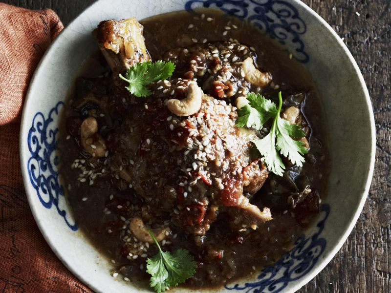 Best cuts of meat for the slow cooker, Can you use dried beans in a slow cooker?, Tips for freezing, Slow cooker chicken noodle soup , Slow cooker beef ramen with shiitake mushrooms , Slow-cooker coconut pumpkin soup , Slow cooker curried lentil and tomato soup , Slow cooker tomato soup with basil dumplings , Slow-cooker chicken hot and sour soup , Slow-cooker lamb with kale and pomegranate , Slow-cooker spicy upside down pineapple chicken , Shepherd’s pie in the slow cooker , Slow cooker potato bake , Deep-pan pepperoni pizza , Slow-cooker lamb kleftiko with potatoes , Slow cooker biryani , Slow cooker Greek ‘sausages’ with olives and risoni , How to make classic chocolate brownies in your slow cooker , Slow cooker five ingredient cottage pie , Slow cooker five ingredient pecan pie , How to make passata in your slow cooker , Slow cooker pineapple coconut cake , Slow cooker whole chicken with a peri peri marinade , Slow cooker Hainanese-style chicken , Slow-cooker lamb cassoulet , Slow-cooker beer and thyme beef cheeks , Slow cooker veal rolls (involtini) with prosciutto and sage , Slow-cooker chicken tikka masala , Slow cooker caramel pork with crispy crackling , Slow cooker pulled pork , Slow cooker honey soy lamb chops , Slow-cooker lamb madras , Slow-cooker red pork curry , Slow-cooker lamb & eggplant curry , Slow-cooker pork and lemongrass curry , Slow-cooker cashew and cauliflower curry , Slow cooker chickpea and sweet potato curry , Slow cooker butter chicken , Slow cooker Greek lamb stifado , Slow-cooker massaman beef curry , Slow cooker pork and fennel meatball pasta , Slow-cooker beef stroganoff , Slow-cooker beef cheeks in pedro ximénez , Slow cooker beef soup with chickpea & chorizo , Slow cooker lamb shanks with tomato, chilli and fetta , Creamy rice pudding with cinnamon sugar , Slow-cooker five-ingredient berry cobbler , Sticky date and fig steamed pudding