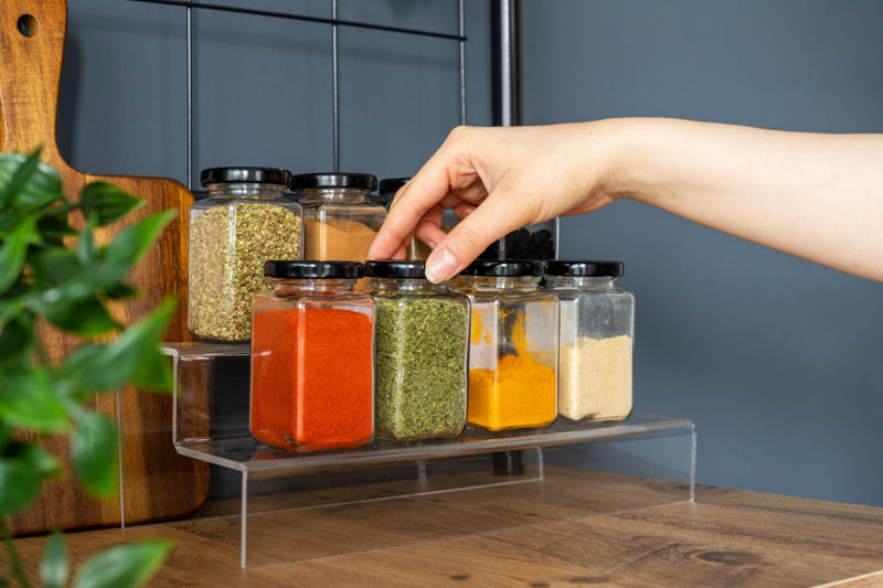 Spice jars Coffee maker, Above your kitchen cabinets, Kitchen sponge, Keyboards, Inside the refrigerator, Kitchen sink, Spice jars, Dishwasher, Wastebasket, Range hood interior, Window tracks, Blender gasket, Baseboards