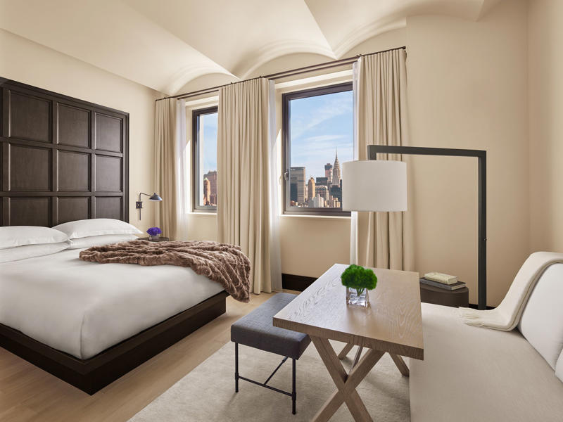The Manner, The Surrey, a Corinthia Hotel, W New York-Union Square, The Ned NoMad, Crosby Street Hotel, The Ritz-Carlton New York, NoMad, The Carlyle, A Rosewood Hotel, Fouquet's New York, Park Hyatt New York, The Wall Street Hotel, Pendry Manhattan West, The Mercer, Hotel Chelsea, The Bowery Hotel, The Mark, The Fifth Avenue Hotel, Ace Hotel Brooklyn, The Lowell, ModernHaus Soho, Warren Street Hotel, Aman New York, The Langham, New York, Fifth Avenue, Freehand New York, Baccarat Hotel New York, Gansevoort Meatpacking NYC, Soho House New York, The Hoxton Williamsburg, The New York Edition, The Ludlow, 1 Hotel Brooklyn Bridge, The St. Regis New York, The Beekman, A Thompson Hotel, 33 Hotel, New York City, Seaport, The Pierre, A Taj Hotel, The Whitby Hotel, Casa Cipriani, Wythe Hotel, AKA Central Park, The Marlton Hotel