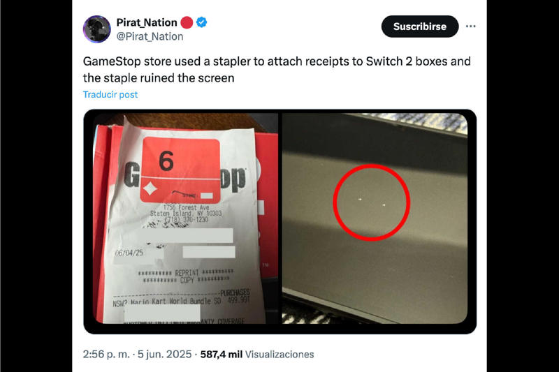 Long wait for the new Nintendo, A higher price than expected, Endless queues, Screen broken, Strange little holes, It happened to many clients, What happened?, Staplers in the stores, Double negligence, Small holes, huge pain, Joint complaints, Luckily, it has been solved