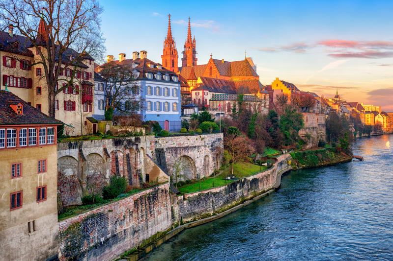 1. Basel, 2. Bern , 3. Geneva, 4. Zurich, 5. St Gallen , 6. Lucerne