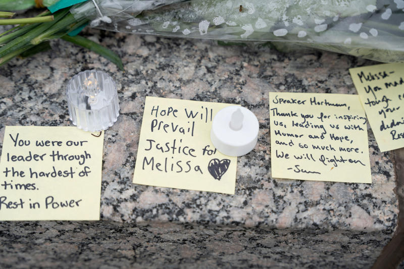Key points, Walz: ‘Justice will be served’, Criminal complaint outlines timeline of shootings and suspect's escape, Gov. Walz calls for unity following the shootings, Boelter was armed when captured, What has Vance Boelter been charged with?, Sen. Hoffman is out of surgery, Gov. Walz confirms, Where was the suspect captured?, Gov. Walz is about to hold a press conference, Ramsey County Sheriff’s Office shares picture of suspect, Breaking: Arrest made, Memorials for Melissa Hortman line steps of Minnesota state Capital, How the ‘politically motivated’ shooting of Minnesota lawmakers unleashed right-wing conspiracy theories, Where is Vance Boelter headed? 'All options are open,' police say, Police recovered 'relevant' evidence in suspect's vehicle, Law enforcement disputes 'manifesto' characterization, The Minnesota manhunt, by the numbers, Police call on community not to 'speculate' about Minnesota shootings, Local leaders remember 'remarkable individuals' targeted in shooting, Boelter spoke with his roommate night before shootings, Friend says suspected shooter was a born-again Christian, Officials to provide an update at 5:30 pm CT, Authorities searching for suspect in area where vehicle was found, Investigators are confident they’ll find suspect, Watch: Police search for suspect in Minnesota shooting, Suspect went back to Minneapolis home after shooting, roommate says, Mourners leave flowers in memory of Melissa Hortman at state Capitol, 11 Wisconsin lawmakers named in gunman’s manifesto, Wife of suspect is ‘in shock’ after husband named as suspect, Belonging found on side of the road in Sibley County: report, Gov Tim Walz honors Melissa Hortman, Trump says he ‘may’ call Governor Tim Walz, Suspect’s vehicle located in Sibley County, according to emergency alert, Melissa and Mark Hortman helped raise and train veteran service dog, GoFundMe raises more than ,000 for John and Yvette Hoffman, Minnesota Senator issued tighter security after ‘politically motivated’ shooting, Law enforcement continue to search for suspect, Melissa and Mark Hortman died of 'multiple' gunshot wounds, Yvette Hoffman ‘threw herself’ onto her daughter to protect her, Catch up on the latest, Amy Klobuchar dined with Melissa Hortman hours before fatal shooting, Read what the suspect texted his friends after the shootings, Where was the suspect caught?, Minnesota congressional delegation denounces political violence in joint statement, Suspect arrested just after 9 p.m.: report