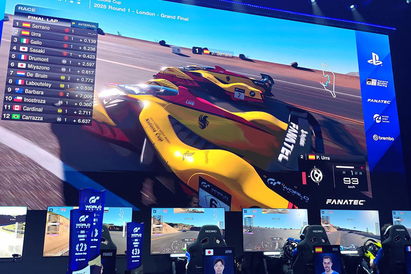 「グランツーリスモ ワールドシリーズ 2025」ロンドンで初の開催, シャオミのスポーツカー「SU7 Ultra」とコラボを発表, GTWS2025ロンドン、とレースフォーマット, 世界中にライブ配信, マニュファクチャラーズカップ：スバル宮園選手が2024年Nations Cup王者の実力を発揮, ネイションズカップ：スペイン勢の連携と戦略が際立ち、他国勢は追い上げに苦戦, eモータースポーツの未来を示す一戦